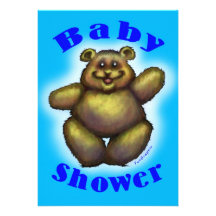 Babyparty-Blau Personalisierte Einladungskarten