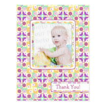 Babyparty danken Ihnen mit dem Foto des Babys Postkarten