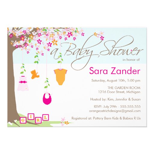 Babyparty-Einladung - Baby-Kleidung