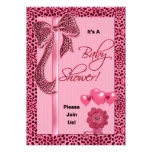 Babyparty-Einladungs-Rosa-Gepard-Druck