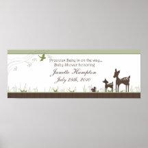 Babyparty-Fahne mit Rotwild Plakatdrucke