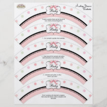 Babyparty-Kuchen-Dekor - Franzose-Bogen-Punkt-Stru Flyerdesign