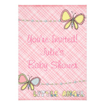 Babyparty - Mädchen - Einklebebuch-Einladung