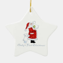 Babys 1. Weihnachten Weinachtsornamente