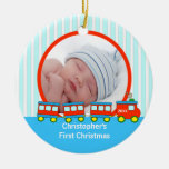Babys erste Weihnachtsfoto-Verzierungs-Züge Ornament