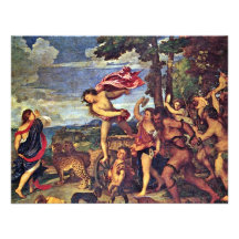 Bacchus und Ariadne "durch Tizian (beste Qualität) Individuelle Einladung