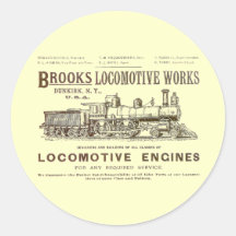 Bach-Dampf-Lokomotive bearbeitet 1890 Runder Sticker