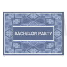 Bachelo Party-Karten-Blau