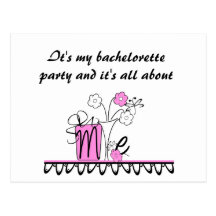 Bachelorette ganz über mich postkarten