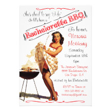 Bachelorette GRILLEN Grill-Party Einladung