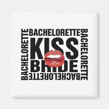 bachelorette Kussbraut (roter Mund) Magnete