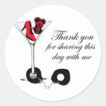 Bachelorette Rot danken Ihnen zu merken Stickers