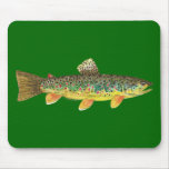 Bachforelle-Fischen Mousepad