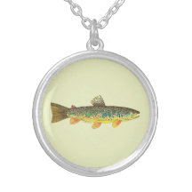 Bachforelle-Fischen Personalisierter Schmuck