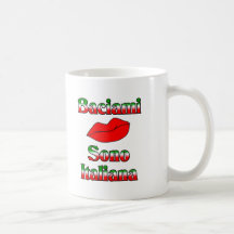 Baciami Sono Italiana (küssen Sie mich, den ich it Kaffeetassen