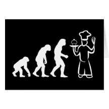Bäcker-Evolution Grußkarte