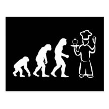 Bäcker-Evolution Postkarten