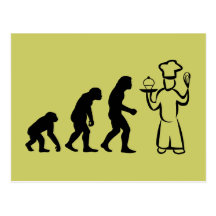 Bäcker-Evolution Postkarten