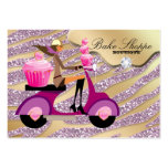 Bäckerei-Visitenkartezebra-Rosa-Goldschein