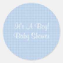 background_3_boy, ist es ein Junge! Babyparty Runde Aufkleber