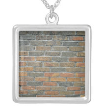 Backsteinmauer-nahtloses Muster Amulett