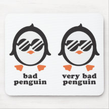 bad penguin - Pinguin Mousepad
