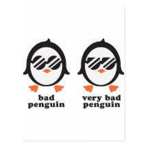 bad penguin - Pinguin Postkarten