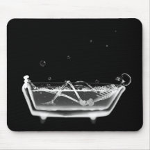 Bad-Zeit-Wanne des Röntgenstrahl-Skeleton B&W Mousepad