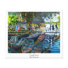 Badegäste am La Grenouillere Claude Monet Galerie Faltleinwand
