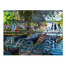 Badegäste am La Grenouillere Claude Monet Postkarten