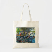 Badegäste am La Grenouillere Claude Monet Tasche