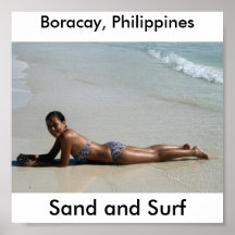 Baden der Schönheit Boracay, Philippinen Plakatdruck