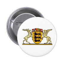 Baden-Wuerttemberg Wappen mit Hirsch und Greif Anstecknadel