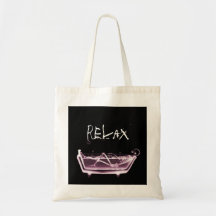 BADEWANNE-RÖNTGENBLICK-SKELETT - ROSA LEINENTASCHEN
