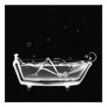 Badewanne-Röntgenstrahl-Skeleton Schwarzes u. Weiß Ankündigungen