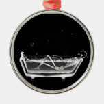 Badewanne-Röntgenstrahl-Skeleton Schwarzes u. Weiß Ornament