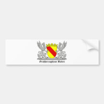 Badischer Greif mi Schrift Großherzogtum Baden Auto Aufkleber