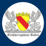 Badischer Greif mi Schrift Großherzogtum Baden aufkleber
