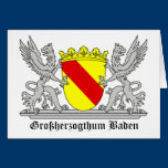 Badischer Greif mit Schrift Großherzogtum Baden karten