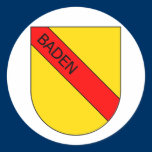Badisches Wappen mit Schrift aufkleber