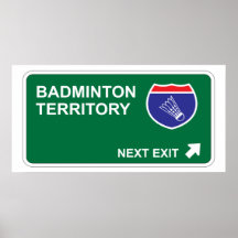 Badminton-folgender Ausgang Posterdrucke
