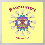 Badminton-nicht Drogen Plakatdruck