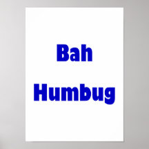 Bah Humbug (blau) Plakatdrucke