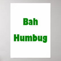 Bah Humbug (Grün) Plakat