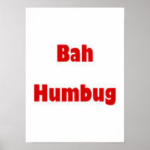 Bah Humbug (rot) Plakate