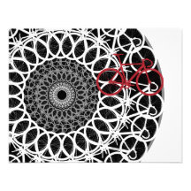 Bahn-Fahrrad-Mandala Ankündigungskarte