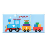 Bahnzug-Kinder wickelten Leinwand-Triptychon-Wand  Gespannte Galeriedrucke