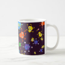 Bakterien-Tapete Kaffee Tasse
