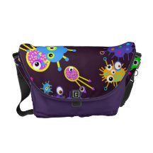 Bakterien-Tapete Kurier Taschen