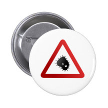 Bakterien-Warnzeichen Buttons